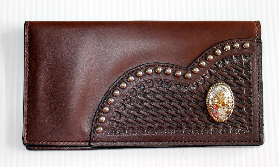 luxury leather checkbook cover